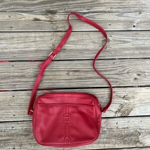 Vintage Etienne Aigner Red Leather Crossbody Bag Medium